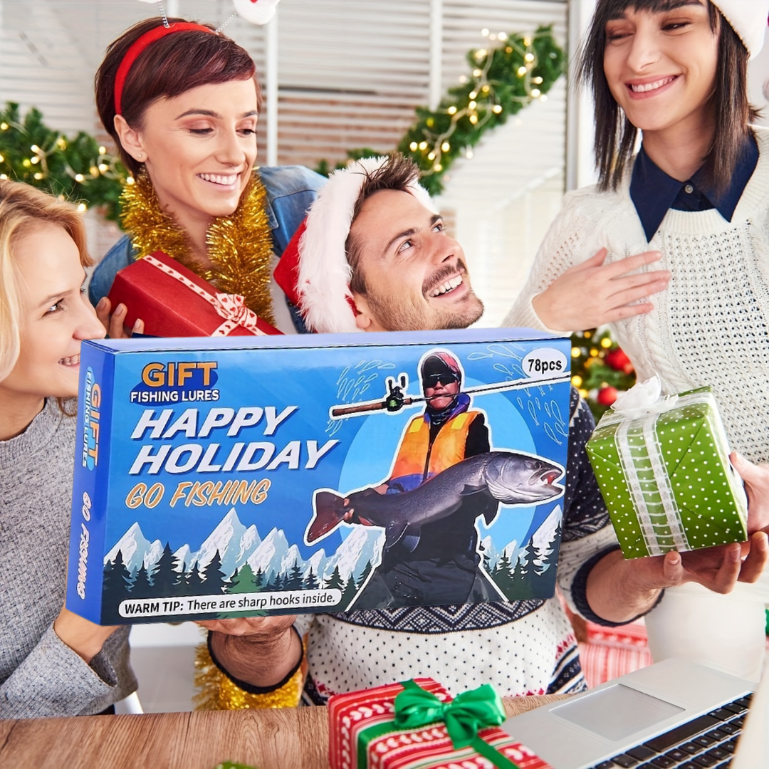 Scatola per esche da pesca – 78 esche e accessori